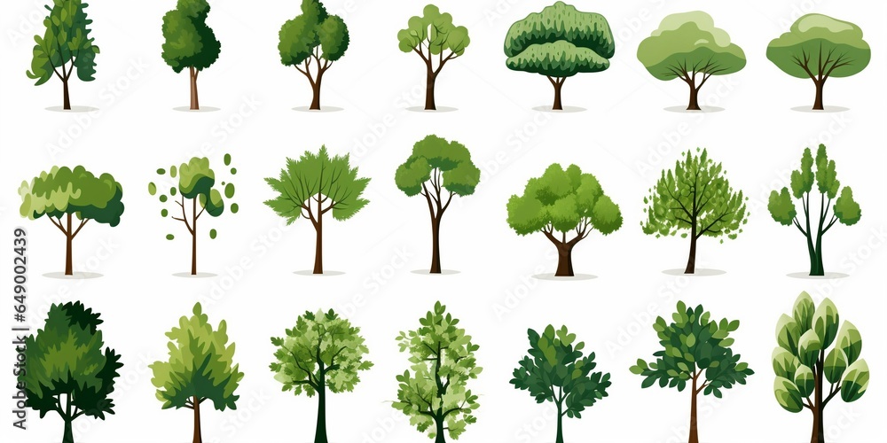 Fototapeta premium Tree Icons: Artistry in Nature