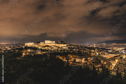 acropolis at night