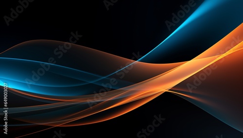 Dynamic abstract wave background with dark blue and gold color. 3D flowing wavy backdrop, for business banner and gaming background
