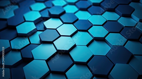 Image of the blue hexagon background  intricate patterns and textures.