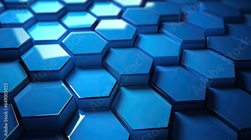 Image of the blue hexagon background  intricate patterns and textures.