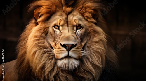 Detailed image of a lion's majestic fur. © kept