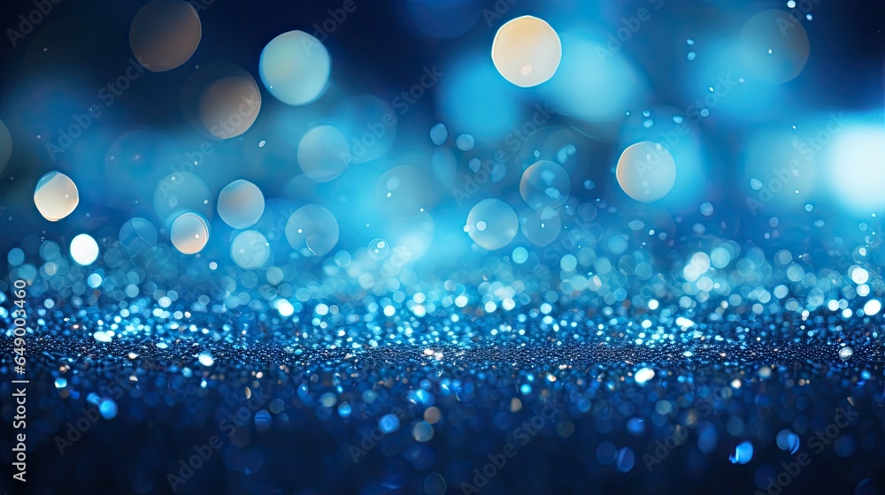 Wallpaper background featuring a sea of sparkling blue glitter bokeh lights. Wallpaper background featuring a sea of sparkling blue glitter bokeh lights.