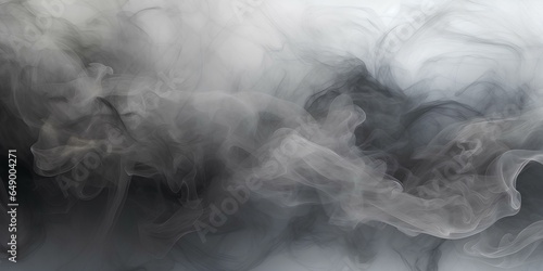 Gray background with smoke texture, smooth movement of vortices with amorphous patterns.