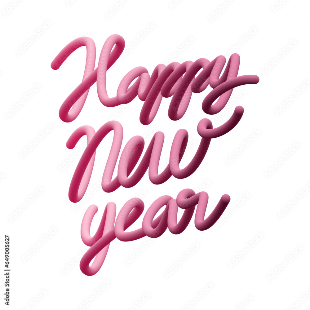 Balloon cartoon style Happy New Year vector design. Balloon cartoon style Happy New Year vector design.