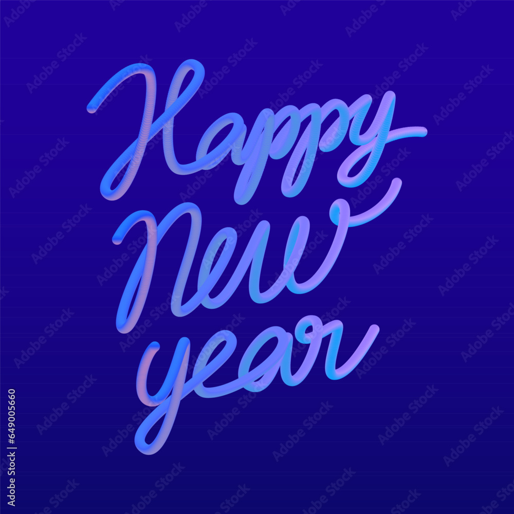 Balloon cartoon style Happy New Year vector design. Balloon cartoon style Happy New Year vector design.