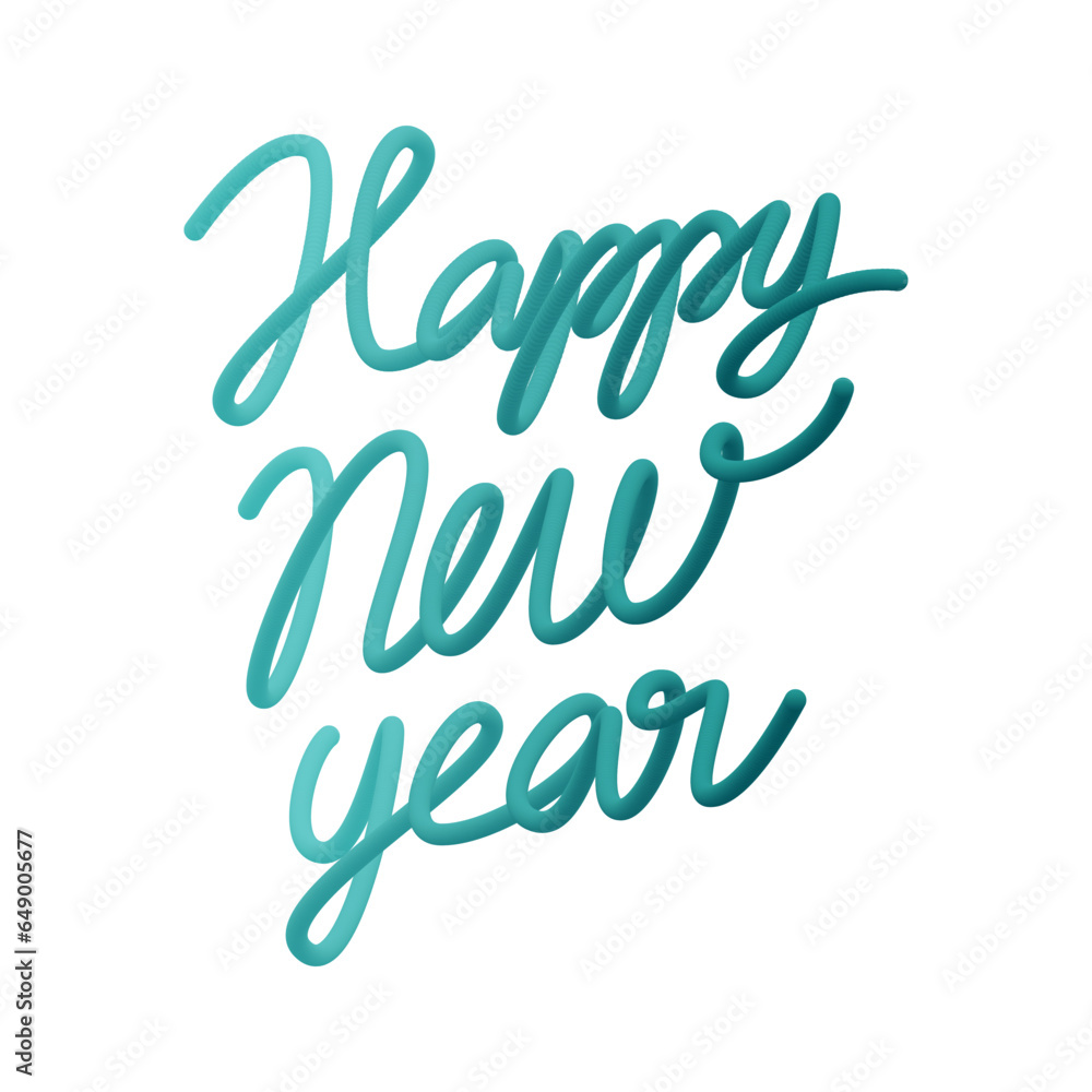 Balloon cartoon style Happy New Year vector design. Balloon cartoon style Happy New Year vector design.