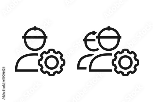 Contractor profile icon. Illustration vector