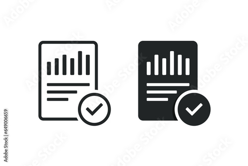 File document infographic with checklist icon. Illustration vector