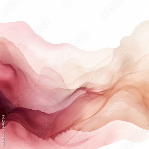 Abstract watercolor red waves background