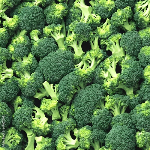 Green broccoli seamless background
