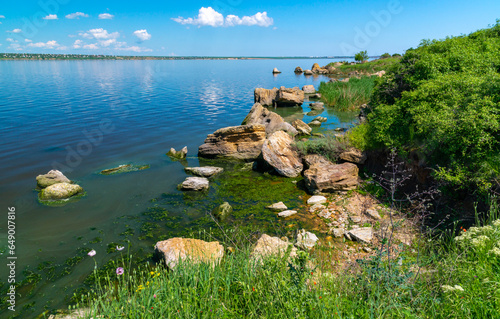 Eutrophication of the Khadzhibey estuary, blooms in the water of the blue-green algae Microcystis aeruginosa