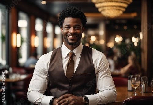 portrait of afro men, businessman background concept