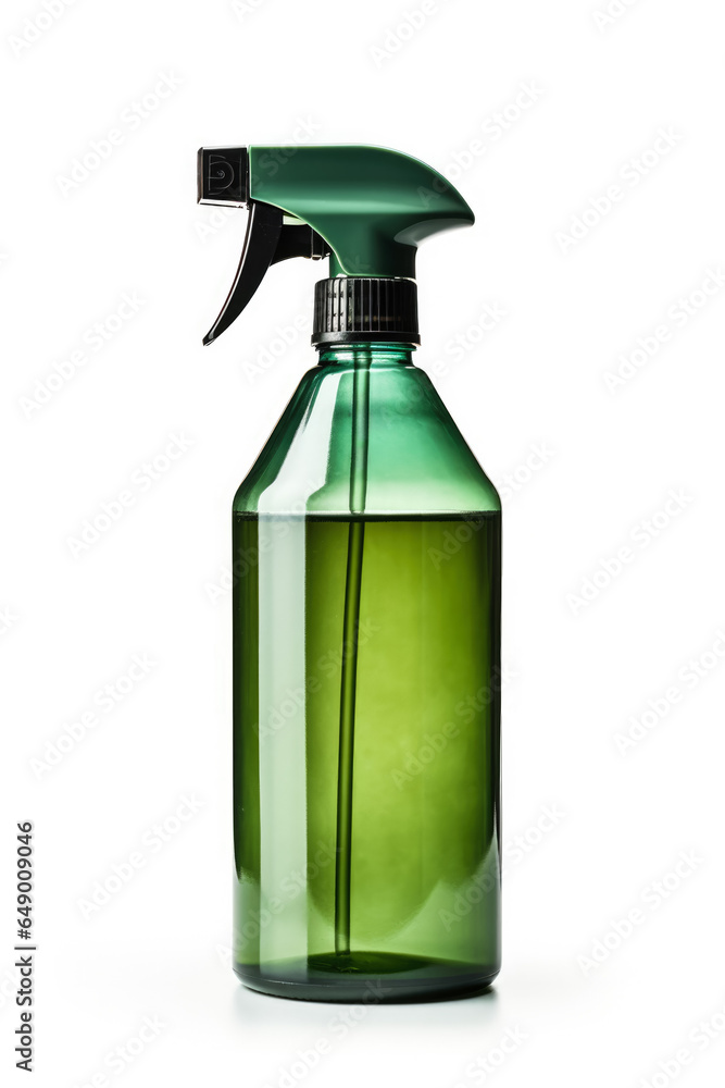 Enzyme-based pet stain and odor remover in spray bottle isolated on a white background Enzyme-based pet stain and odor remover in spray bottle isolated on a white background