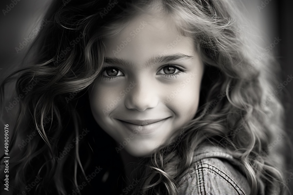 Smiling girl with curly hair
Smiling girl with curly hair