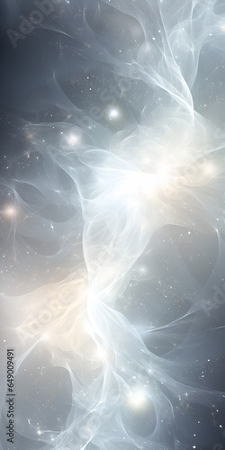 Futuristic abstract white and grey glow particle background  
