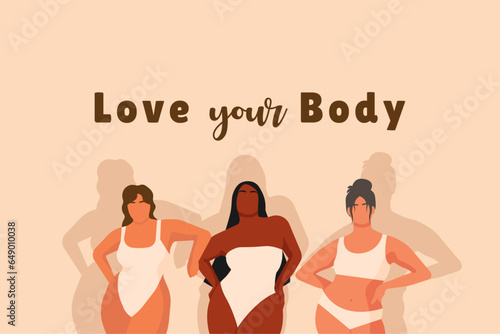 Woman's body. Body positive, beyond stereotypes
