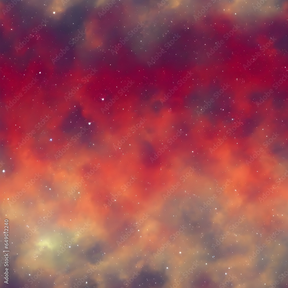 Colorful nebulae seamless background pattern