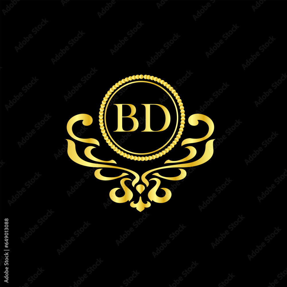 Naklejka premium bd vector design luxury logo template