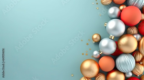 Christmas scene with decorative balls
