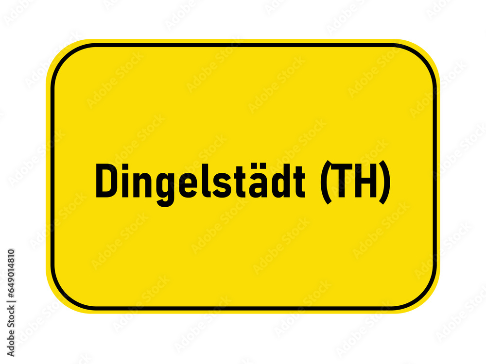 Town entrance sign Dingelstädt TH Town entrance sign Dingelstädt TH