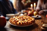 Thanksgiving meat pie at the table