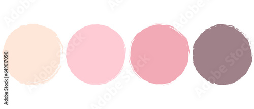 Brush Circle Logo Template Vector.