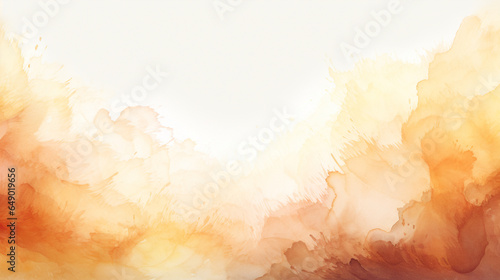 Watercolor autumn themed abstract background hand drawn illustration