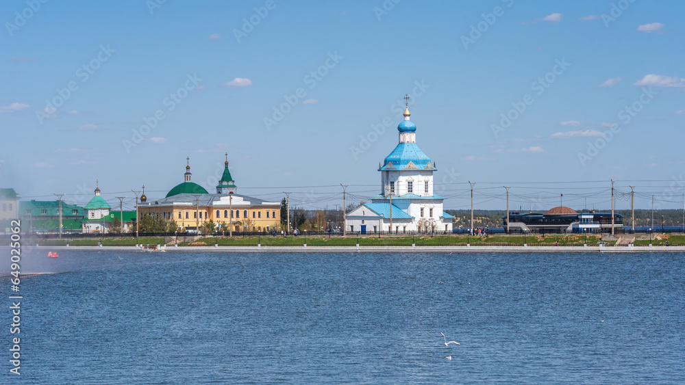View of the Assumption Church in Cheboksary, Russia.
