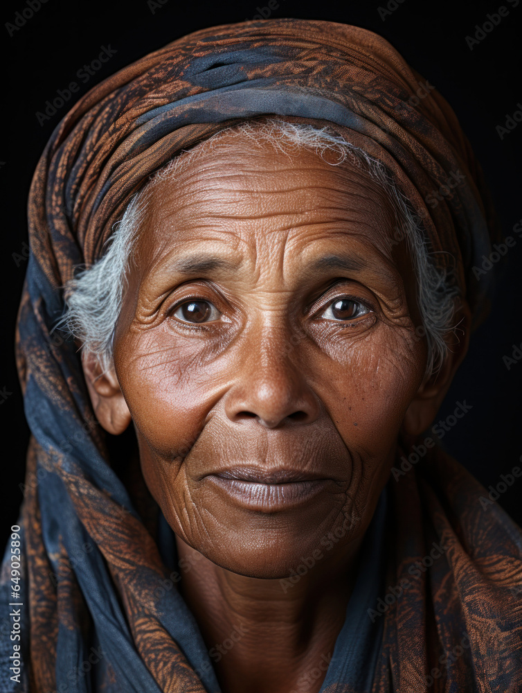 Soulful Beauty: Empowering Portrait of a Dark-Skinned Woman. Generative AI Soulful Beauty: Empowering Portrait of a Dark-Skinned Woman. Generative AI