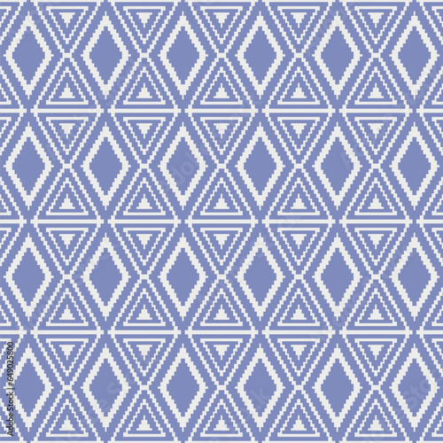 A vibrant blue and white geometric pattern