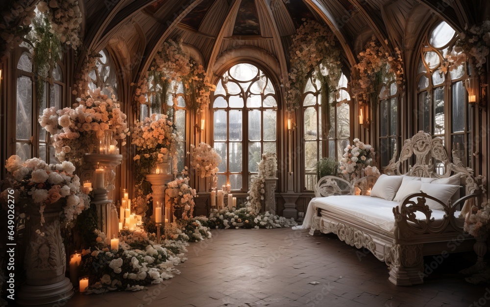 The interior of the wedding reception. Your Fairytale Wedding Moments: Beautiful Wedding Interior Photos