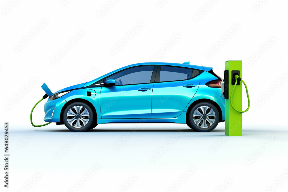 Electric Car Charging: Eco-Friendly Transportation Concept