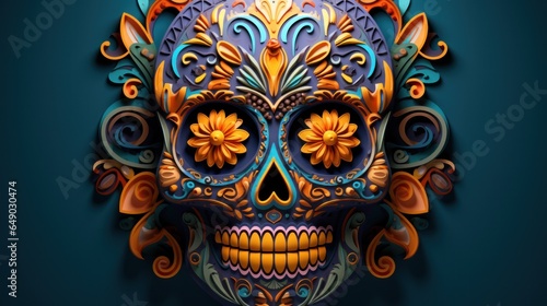 Day of the dead sugar skull
