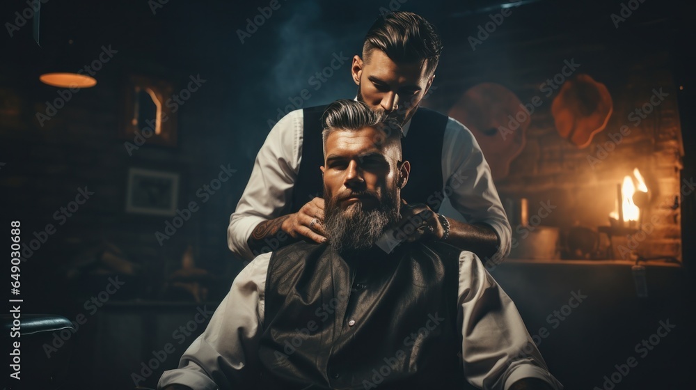 Barber in a barbershop