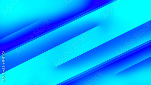 Blue neon cyan natural abstract gradient background for design. Geometric figures. Stripes, lines, rays. Multicolor gradient, colorful, mixed, iridescent, bright tones. Template for poster header