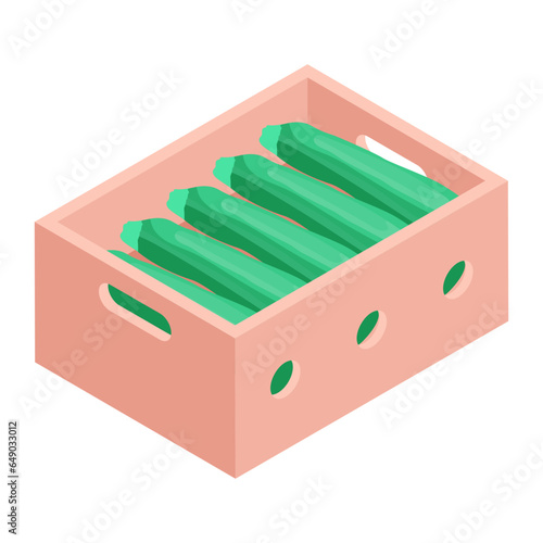 Handy isometric icon of red apples 