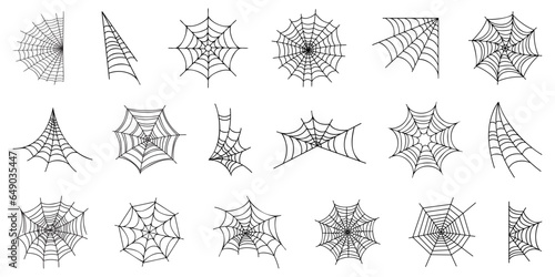 Spider web icons element for Halloween. Spider web icons. Halloween spider web