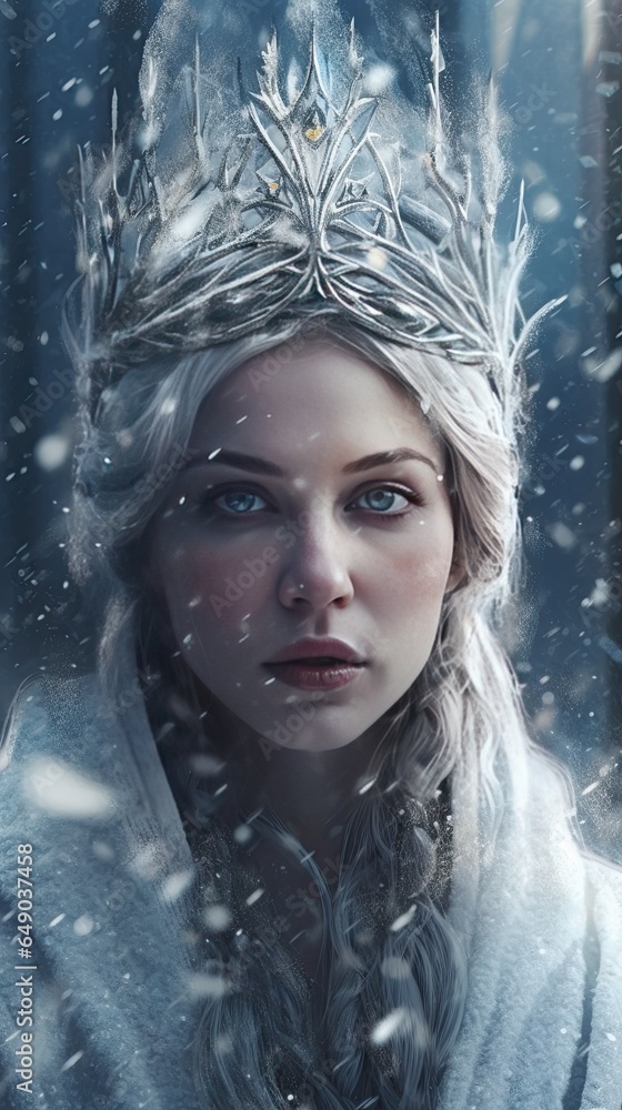 Snowmaiden, portrait of beautiful woman Snowmaiden, portrait of beautiful woman
