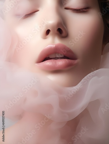 close up of a woman lips