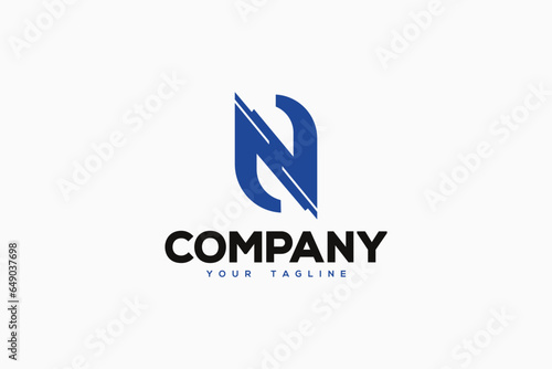 Free Download  Letter N Logo Design - Lettermark Logo Template - GFXLoad