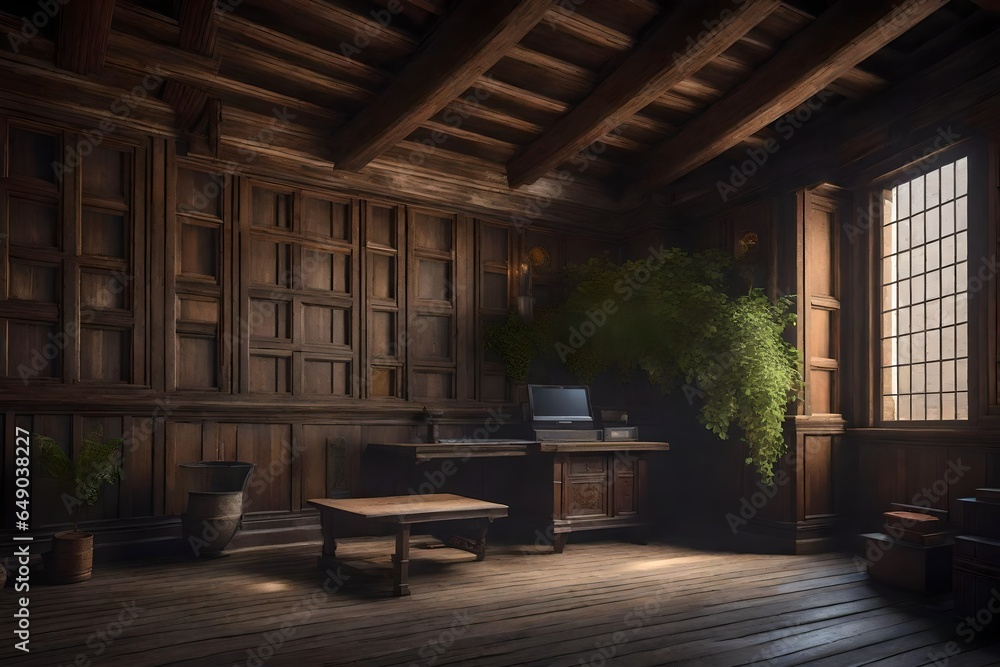An ancient old house with the marks of ages - AI Generative An ancient old house with the marks of ages - AI Generative