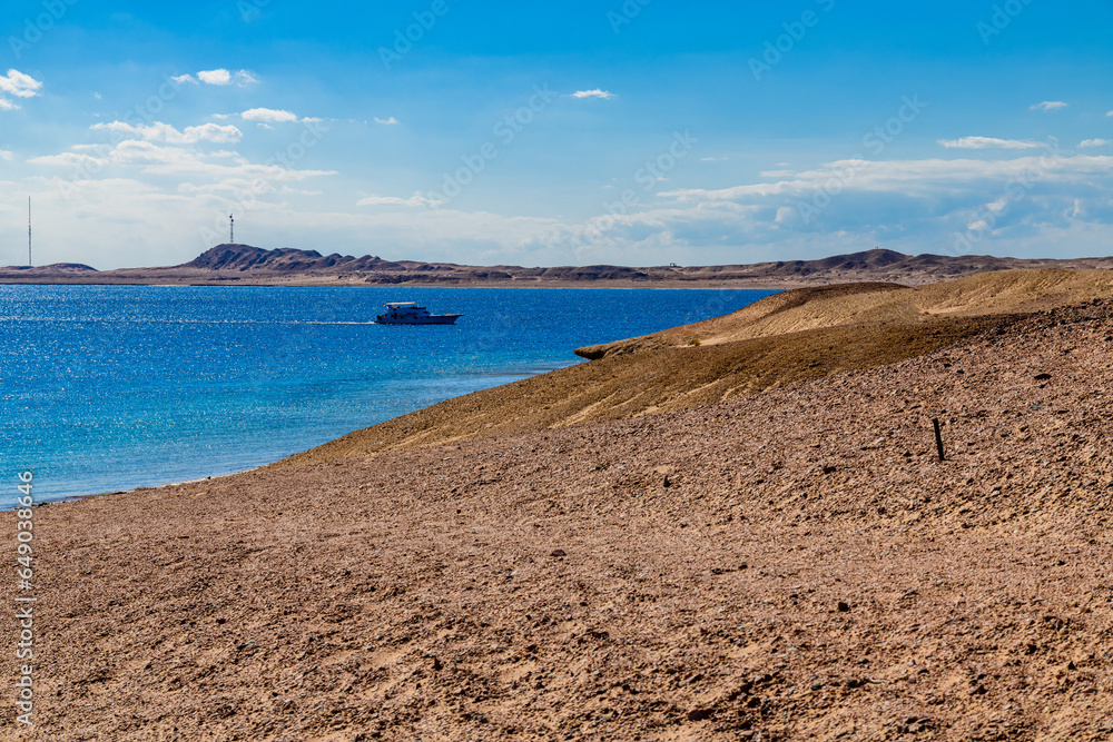 Landscape at Barrakuda bay. Ras Mohammed national park, Sinai peninsula, Egypt