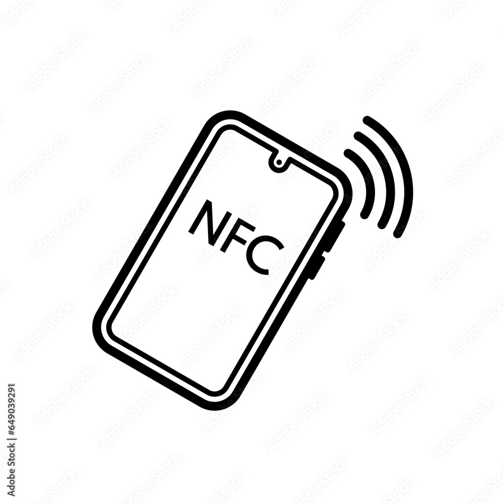 paying by phone, NFC - vector icon paying by phone, NFC - vector icon