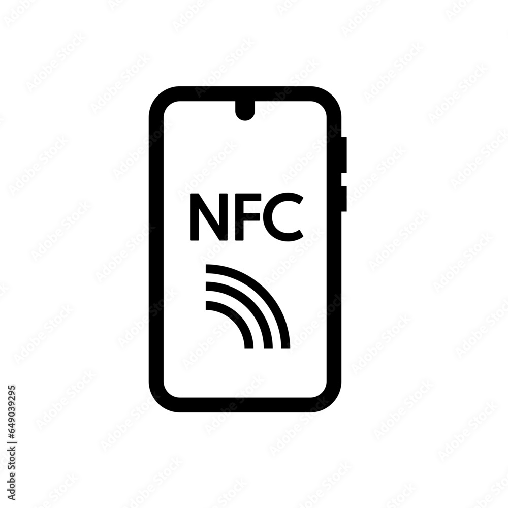 paying by phone, NFC - vector icon paying by phone, NFC - vector icon