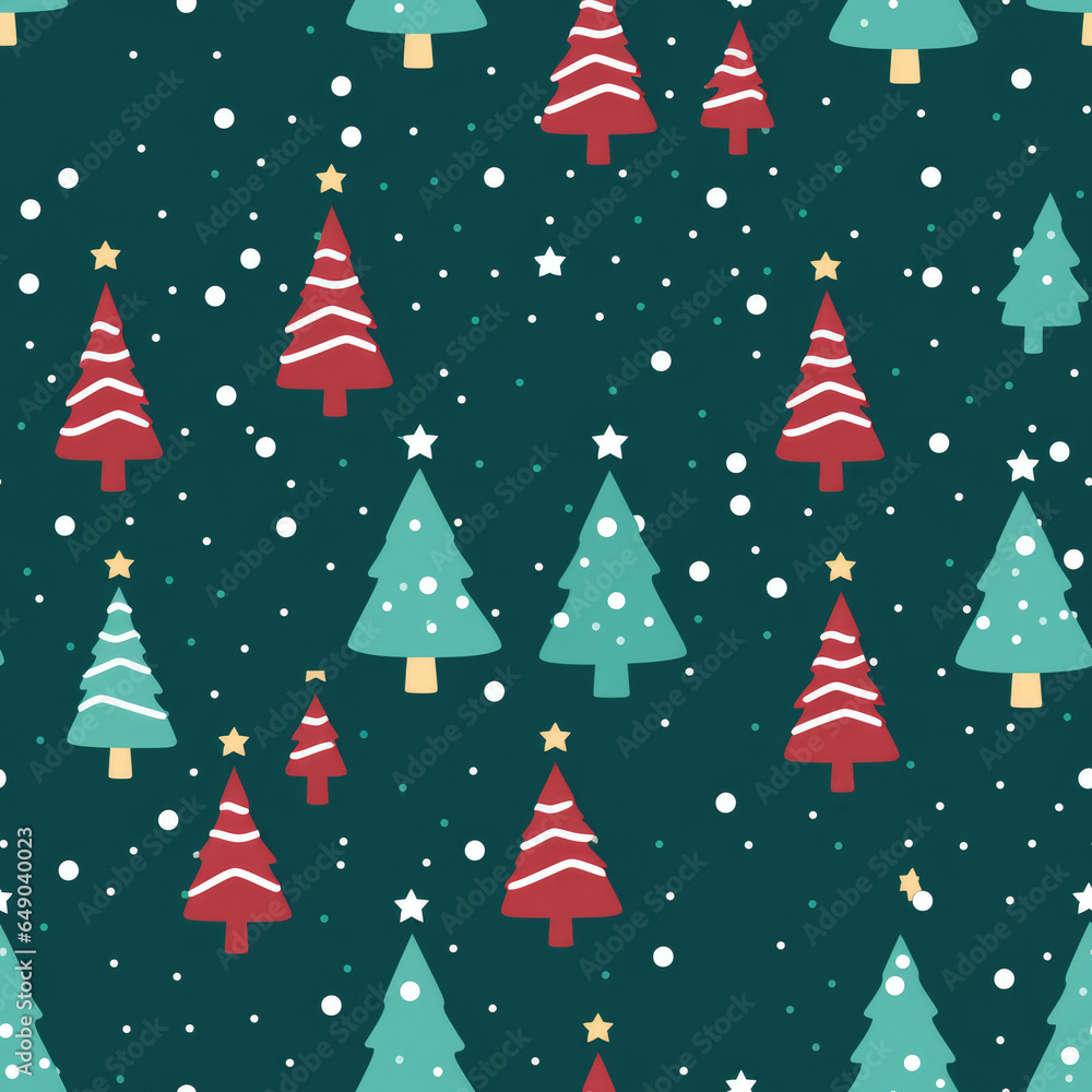 Christmas Tree theme background seamless