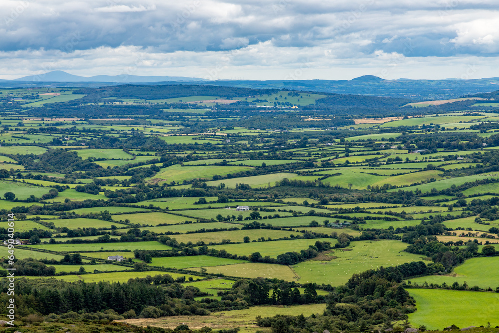 Farms and fields Coumshingaun Lough trail Farms and fields Coumshingaun Lough trail