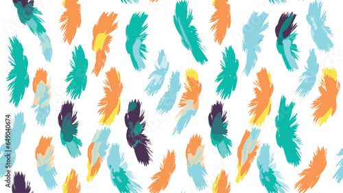 Brush strokes pattern. Seamless vector pattern with brush drawings for textiles, fabrics, wallpapers. 