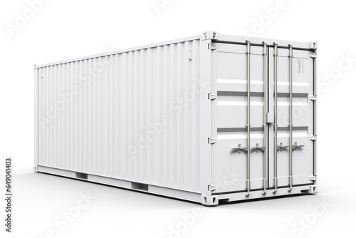 Cargo Container in White Isolation