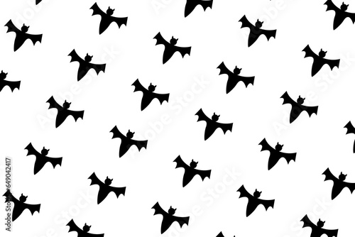 bat halloween print on white background